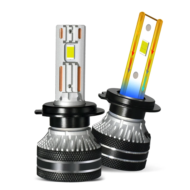 Leistungsstarke LED-Scheinwerferlampen H7 H11 9005 9006 H4 H1 6000K Weiß 3570 Chips Plug-and-Play für Auto-Scheinwerfer