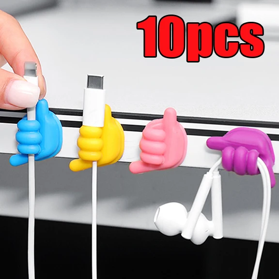 Creative Silicone Thumb Multifunctional Car Home Decoration Hooks Auto Organizer Home/Office Data Cable Car Accessories