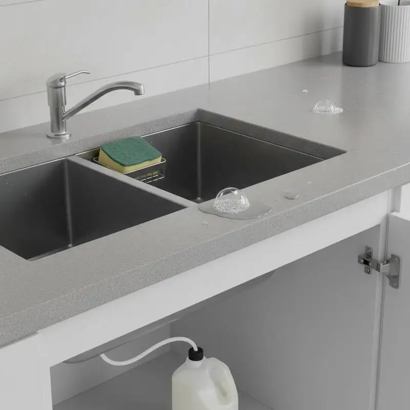 

Built-in Liquid Pump 47" Extension Tube For Kitchen Sink Bathroom Countertop, 360 Degree Rotating Head Large Capacity Manual Pressing Countertop Installation Integrated Design