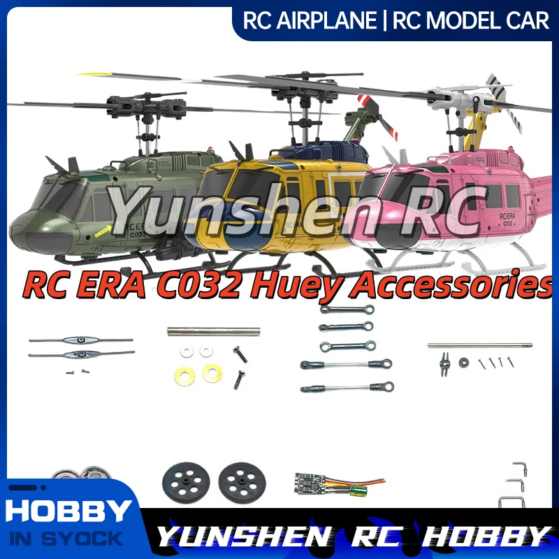 Rc Era C032 Huey Three Original Accessories Propeller Motor Cross Disk Case Remote Control Servo Gear Landing Gear, Etc