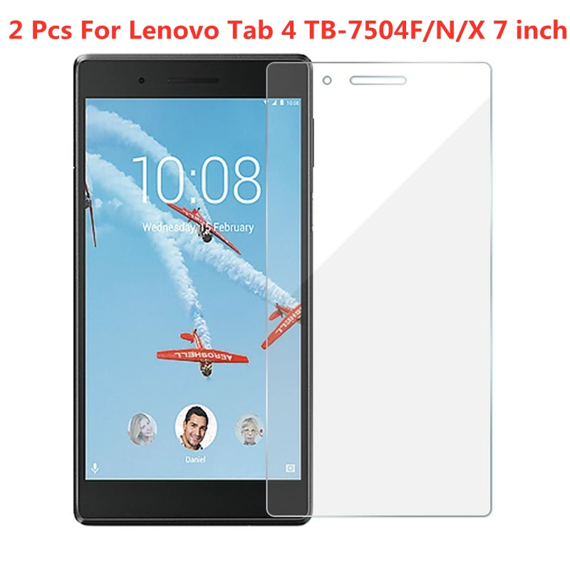 2 pçs premium vidro temperado para lenovo tab 7 tb-7504x protetor de tela tab 4 7.0 Polegada TB-7504F 7504n 7504 película protetora clara