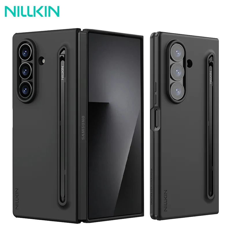 

For Samsung Galaxy Z Fold 7 5G Fold Case With S-Pen Stylus NILLKIN Anti-Fingerprint Silicone Back Cover For Galaxy Fold 7 Cases