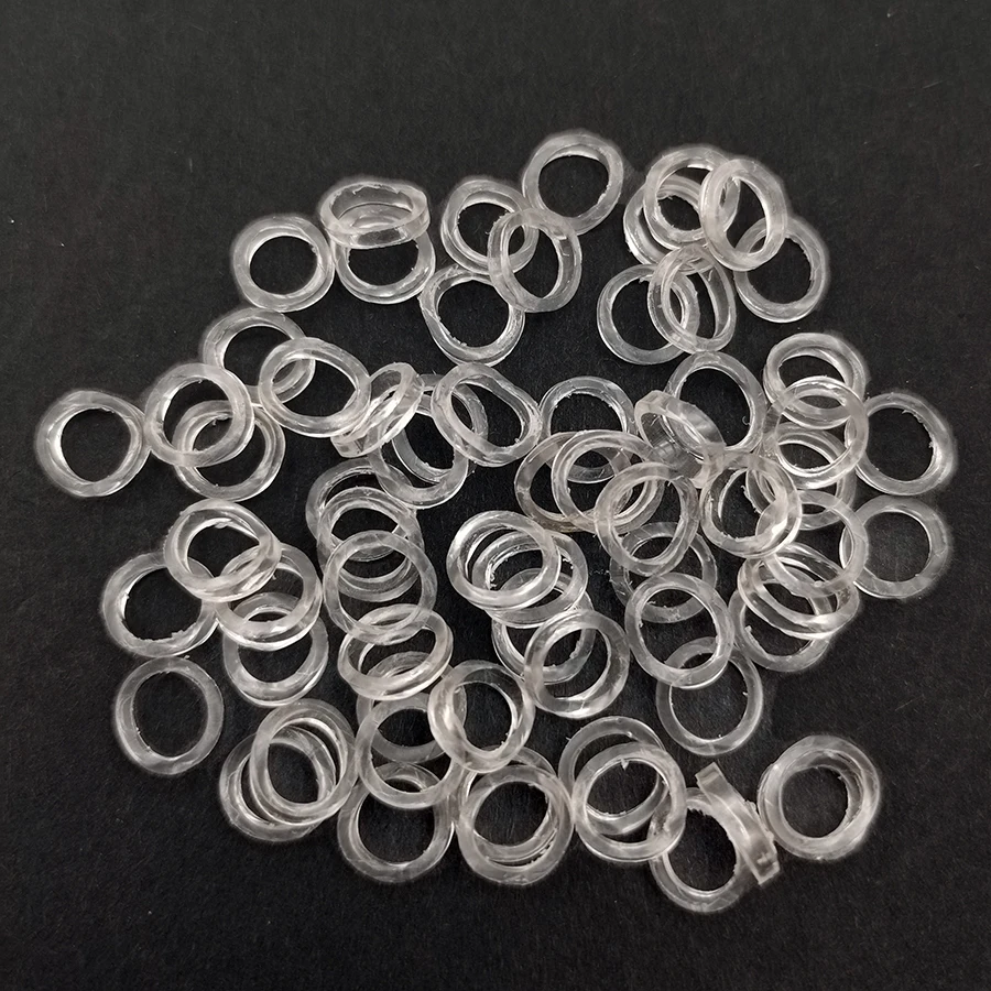 5mm White Rubber Clip Charms Safety Stopper Beads Fits Bracelets & Necklaces Sealed Loop Jewelry Accessories Prevent Falling