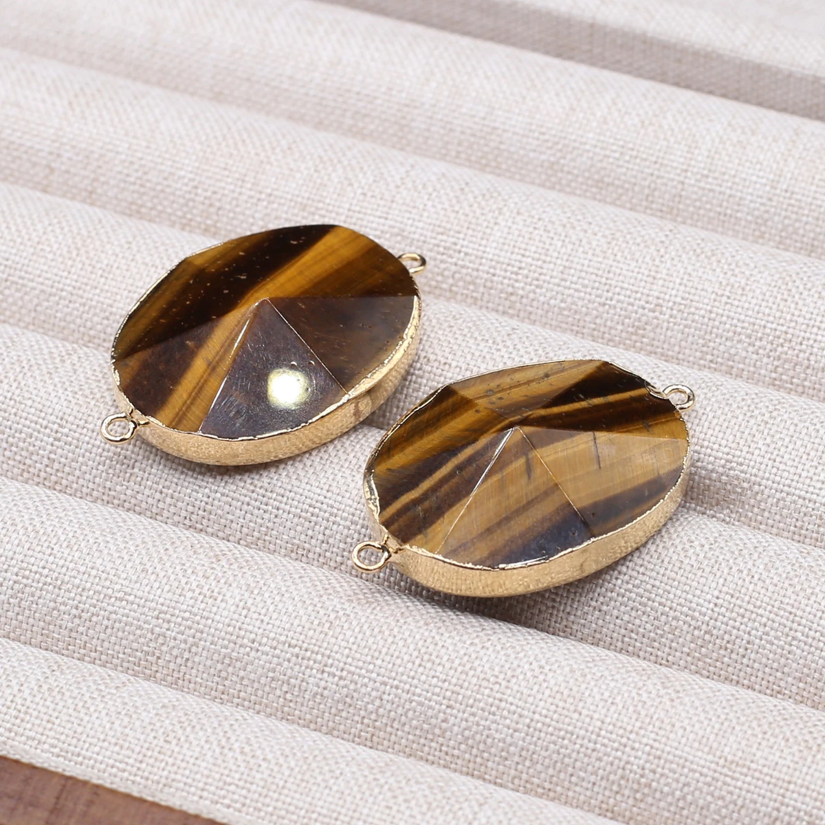 

25x38 мм натуральный камень разъем тигровый глаз камень овальной формы подвески для DIY женщин мужчин ожерелье аксессуары для изготовления ювелирных изделий