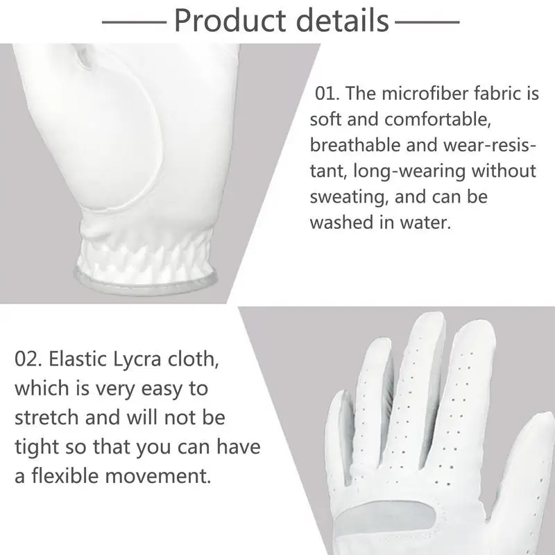 Breathable Glove Wear-resistant Golf Glove For Sun Protection Convenient To Wear Entilation Holes Elastic Band golf accessories