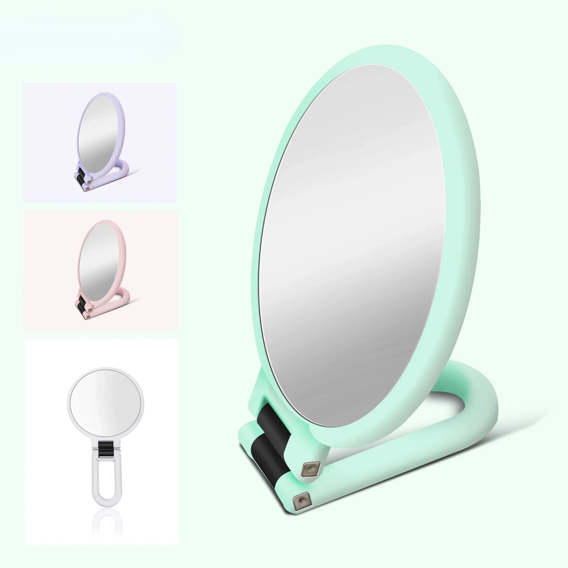 2/5/10/15X Magnifying Makeup Mirror Hand Mirror Handheld Folding Double Sided Makeup Vanity Mirror Travel Portable Makeup Tools