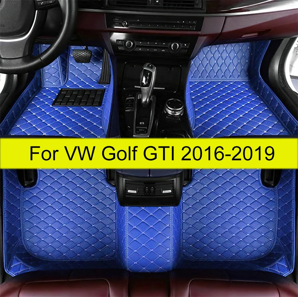 

Car Floor Mats For VW Volkswagen Golf GTI 2016 2017 2018 2019 Custom Auto Foot Pads Automobile Carpet Cover Interior Accessories