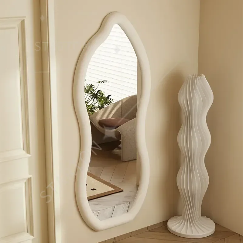 Gift Tempered Glass Mirror Dress Women Irregular Shape Full Body Vintage Wall Mirror Makeup Aesthetic Boy Aynası Room Decoration