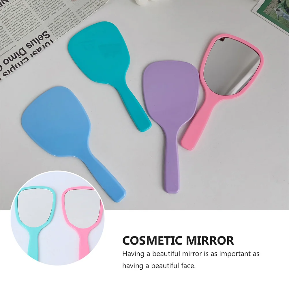 Miroir de maquillage à main couleur bonbon, 6 pièces, élégant, pratique, Durable, petit miroir de voyage pour femmes
