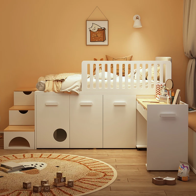 

Children's Cabinets under Bed Multi-Functional Combination Cat Nest Bed Pull Wardrobe