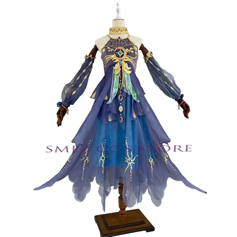 2025 11 ستار الهوية الخامس Naiad تأثيري فستان الأميرة موحدة الدعامة شعر مستعار مجموعة هالوين حفلة اللعب نعمة الزي ل Wo #1