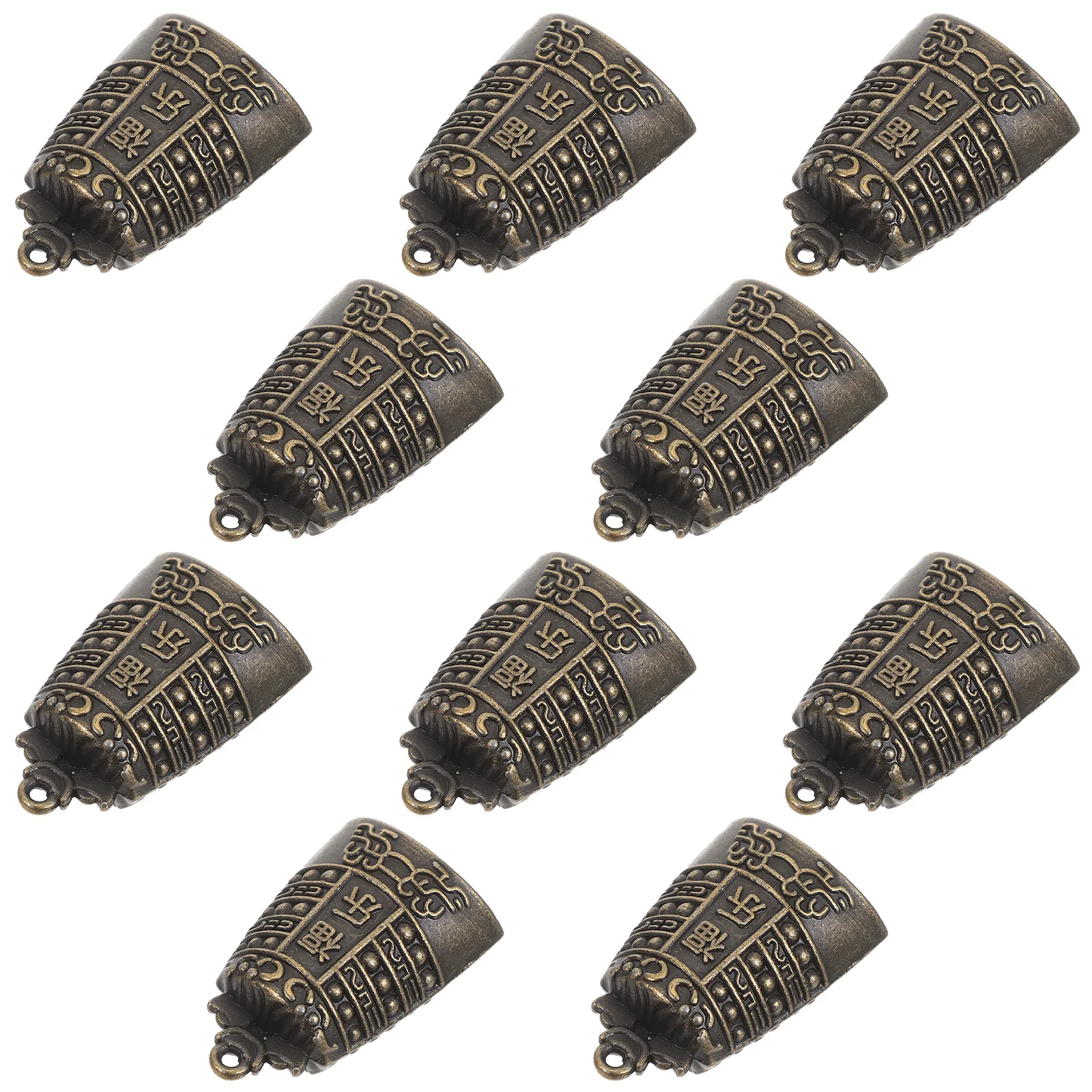 

10Pcs Small Bells Pendant Charms Rustic Metal Wind Chimes for Crafting DIY Home Garden Decorative Hanging Ornaments