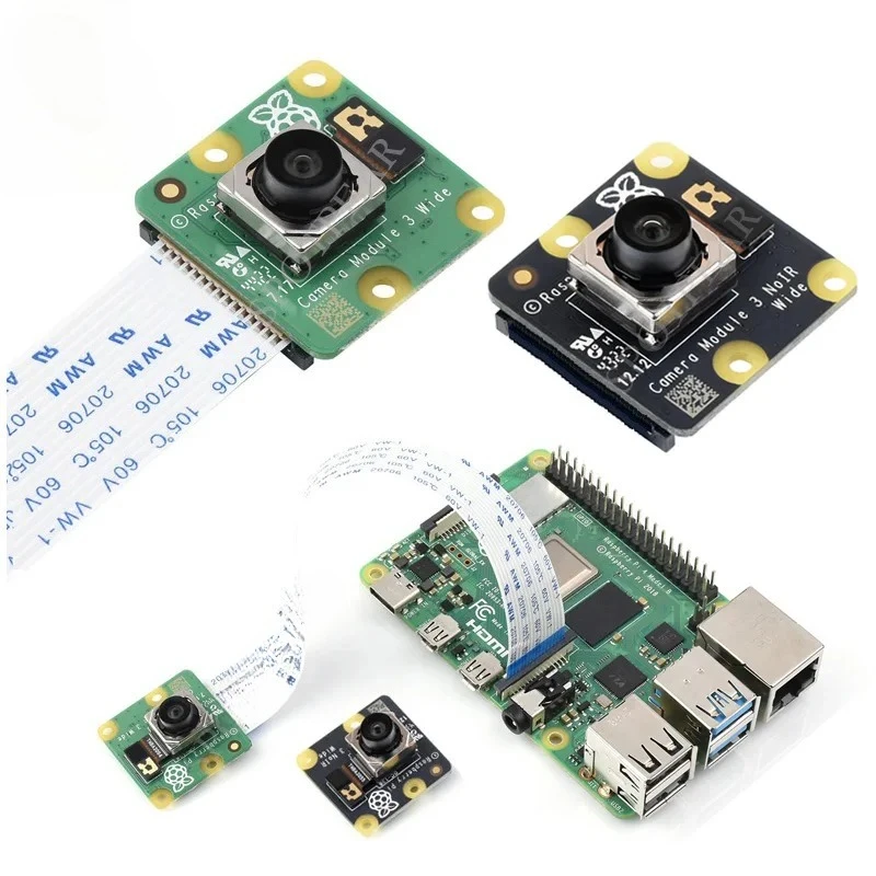 Auto-Focus Camera Module 12MP high resolution IMX708 75°/120° FOV IR/NoIR