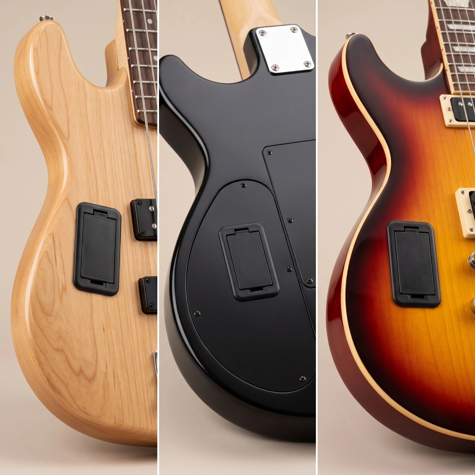 Battery Box Plastic Battery Case with Hinged Cover Compact Portable for Guitarists, Guitar Wiring, Bass Repair - view 4