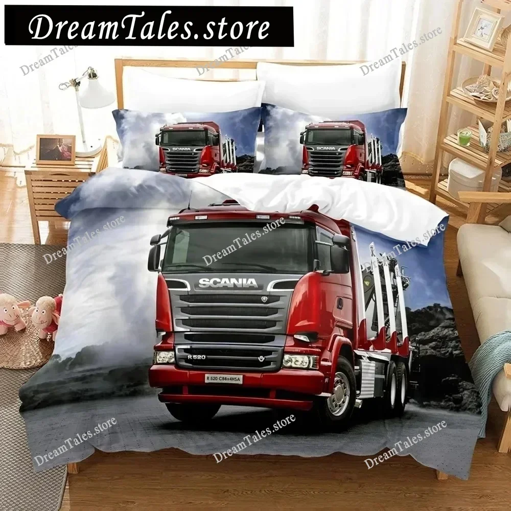 

3D Truck Bedding Set Car Series Duvet Cover For Kids Bed Cover Queen Size Bedroom Bed Cover And Pillowcase Polyester Quilt
