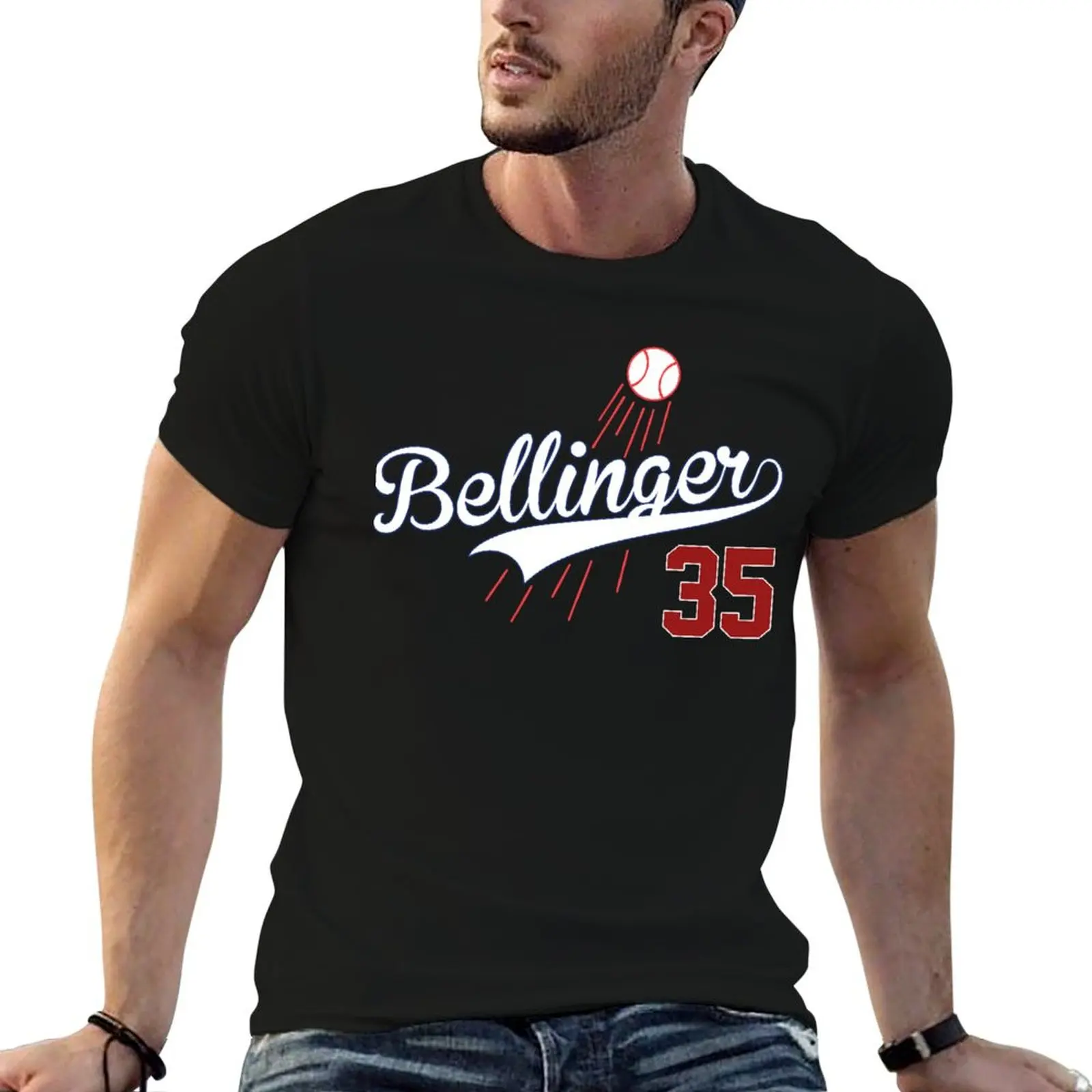 Мужская и женская футболка Bellinger 35 Funny Men Fan, мягкий эластичный топ с короткими рукавами