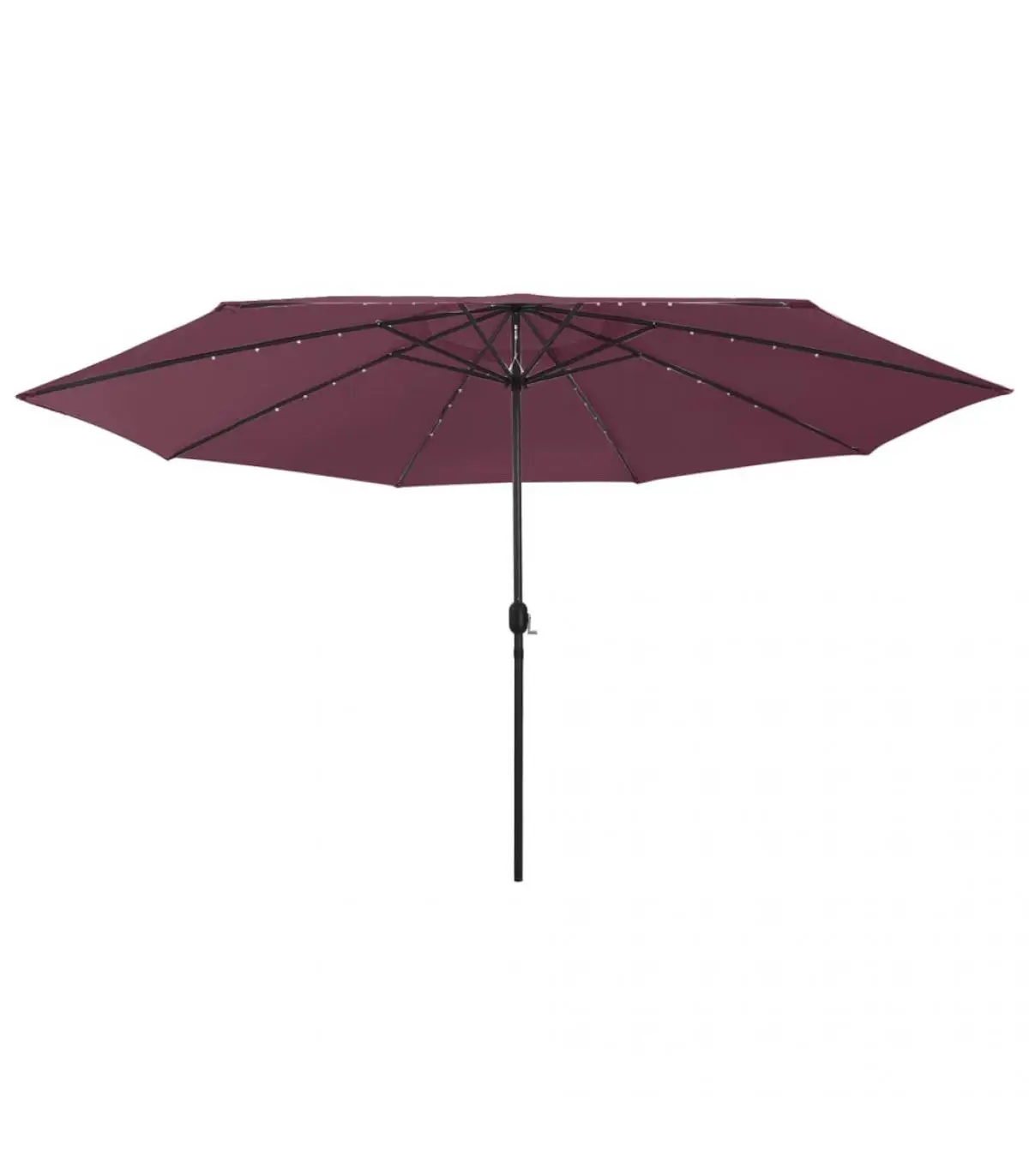 400 cm garden sunshade LED light burgundy steel stick