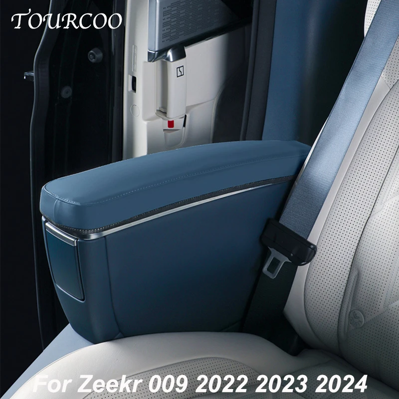 For Zeekr 009 2022 2023 2024 Second Row Seat Armrest Leather Protective Cover Modification Accessories