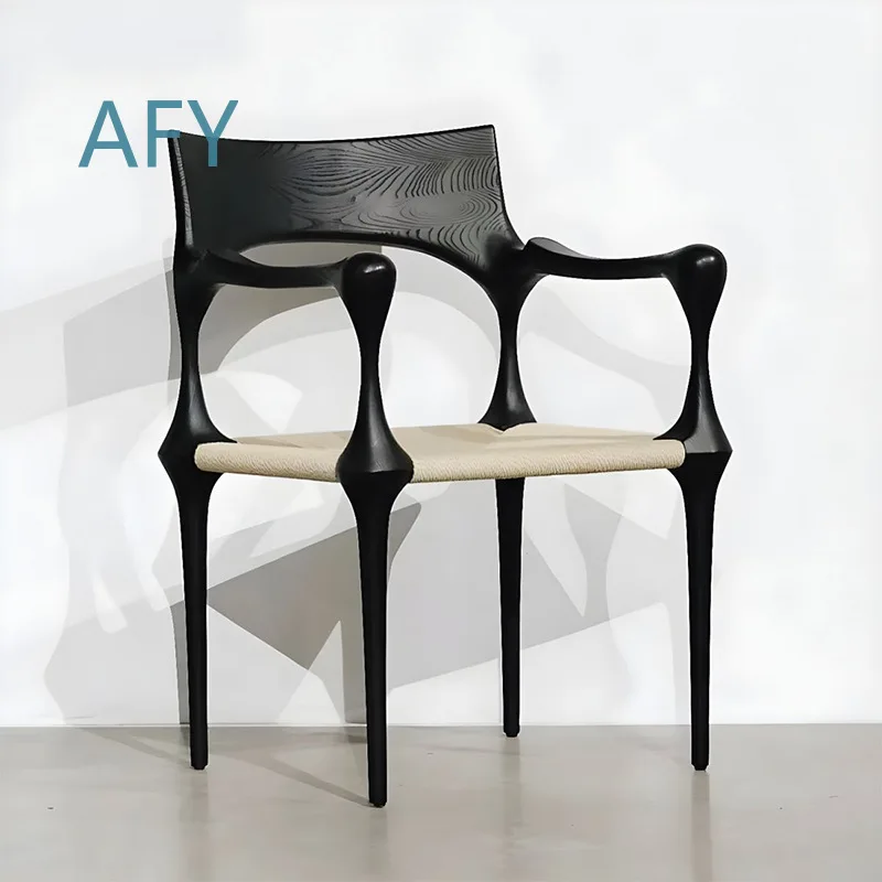 Luxury Retro Dining Table Chairs for Modern Kitchen Living Room Nordic Home Furniture for Portable Backrest Armchairs Wooden