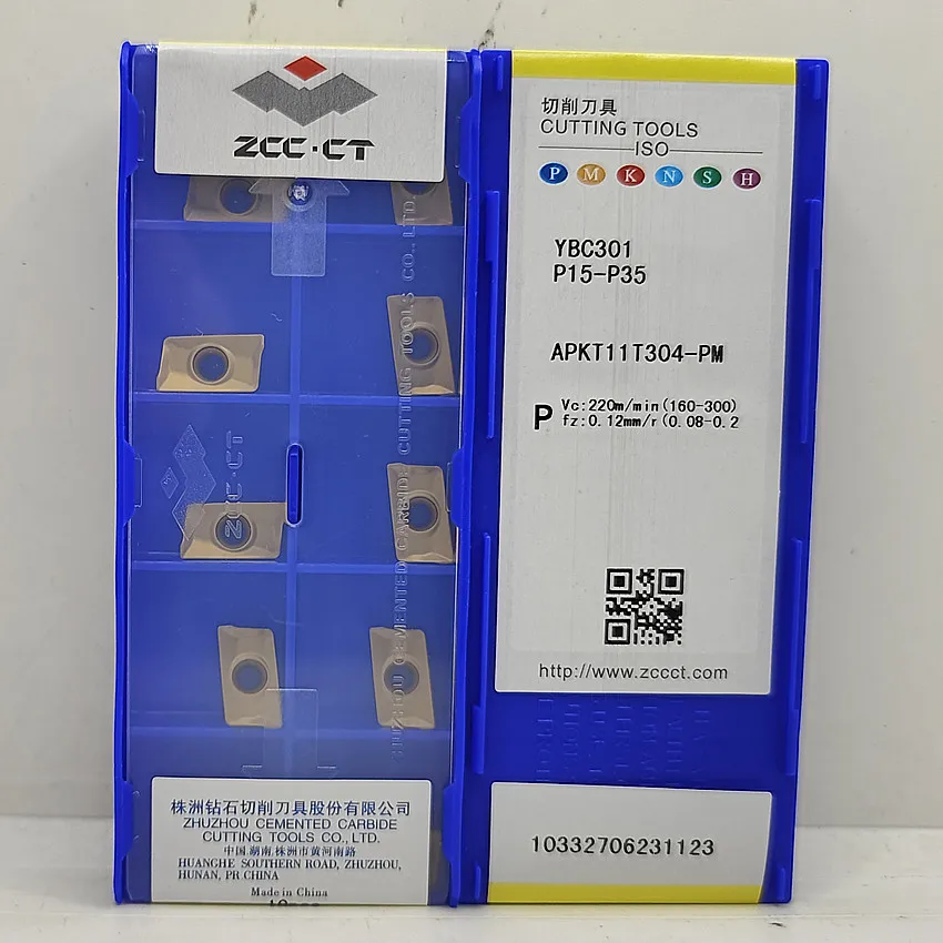 

APKT11T304-PM YBC301/APKT11T308-PM YBC301 APKT11T304 APKT11T308 ZCC.CT CNC blade carbide inserts milling tools 10pcs/box