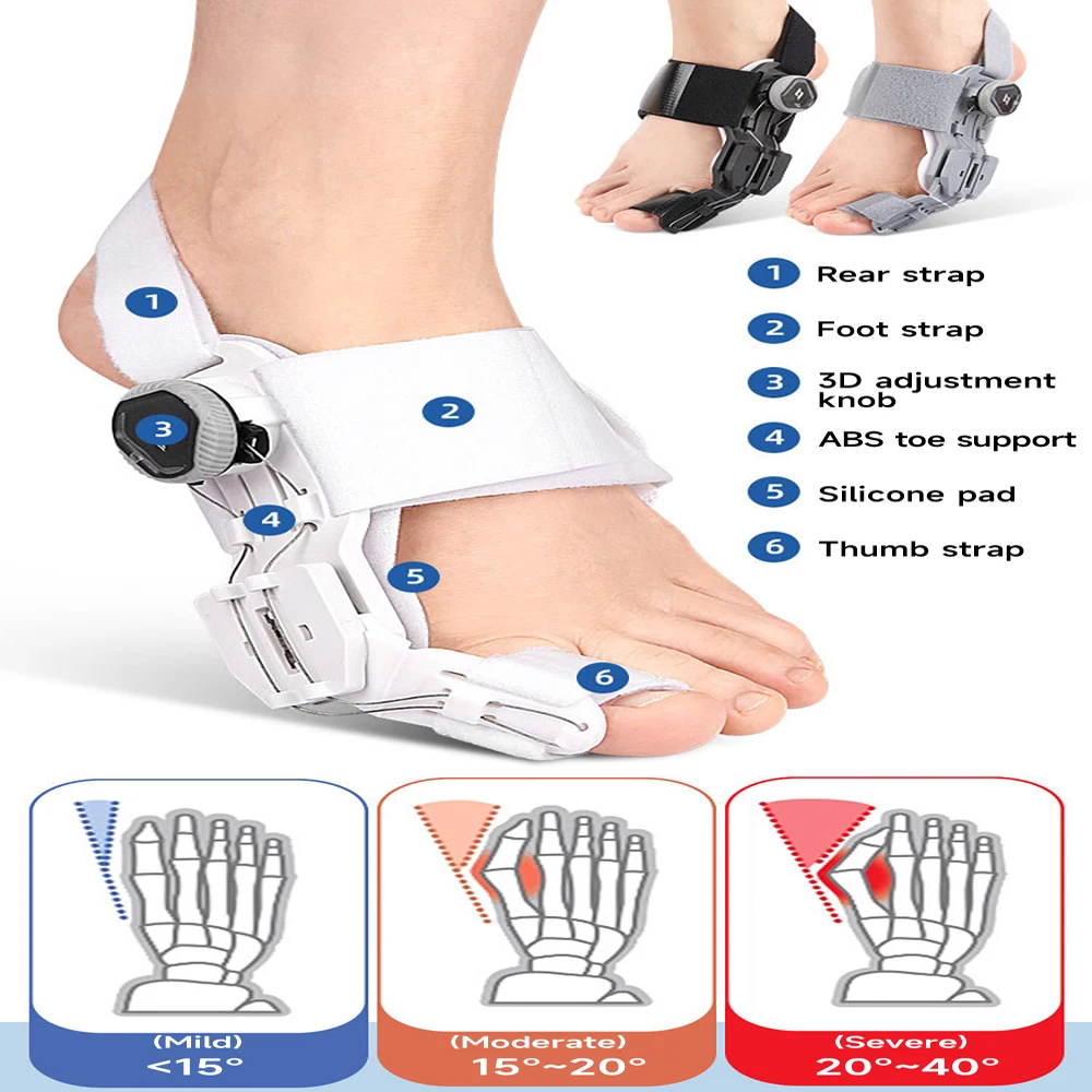 

Big Bone Toe Bunion Splint Straightener Corrector Foot Pain Relief Hallux Valgus Feet Care Protector Toe Separator Straightener