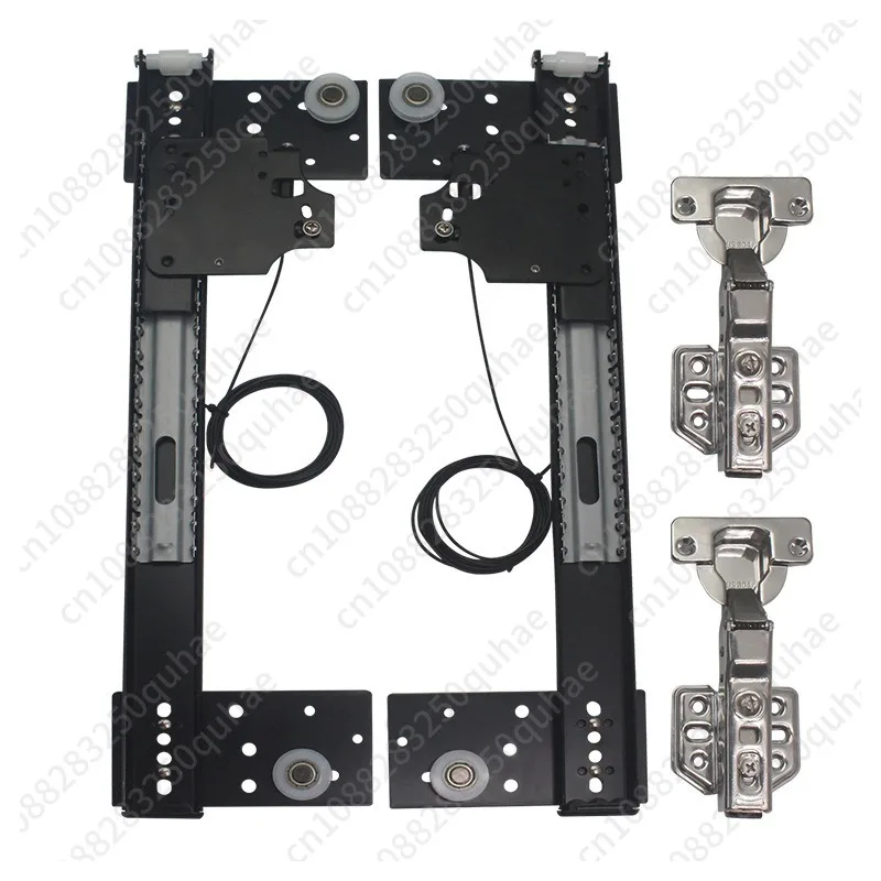 

Concealed Folding Swing Door Track, Wardrobe Cabinet Telescopic Side-Mount Inset Slide Hardware