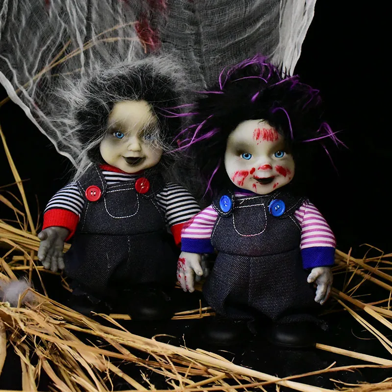 Halloween Crying Doll Baby Creepy Dolls Scary Walking Doll for Halloween Sound Activated Holiday Prop Haunted Spooky Decoration