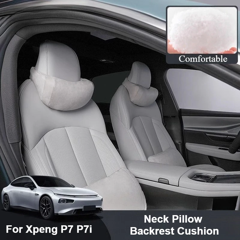 

Подушка для шеи, подушка для спинки для Xpeng P7 P7, IBreathable, мягкие автомобильные аксессуары, подголовник, поддержка шеи, подушка для поясничной поддержки сиденья