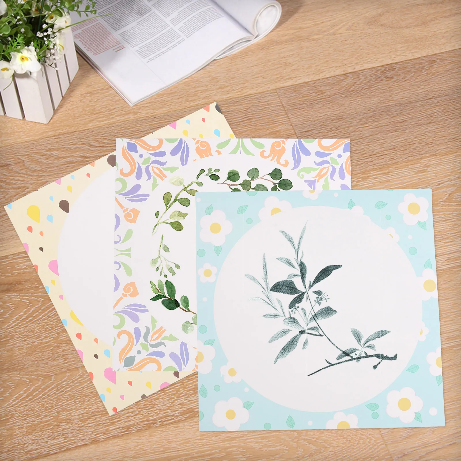 15 szt. Papieru kartonowego z krawędziami, 15 arkuszy, gruby papier w stylu vintage do chińskiej kaligrafii, malowania, pisania, rękodzieła artystycznego, czyste arkusze do rysowania