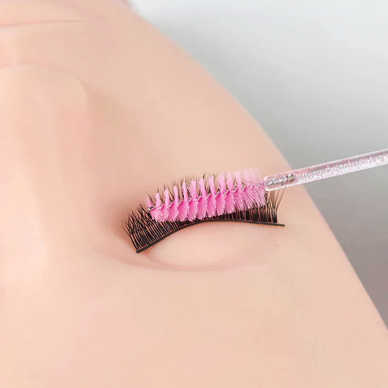 1 pz colorato papillon spazzola per ciglia tubi con cristallo ciglia mascara bacchette pettine per sopracciglia bobine applicatori strumenti di trucco