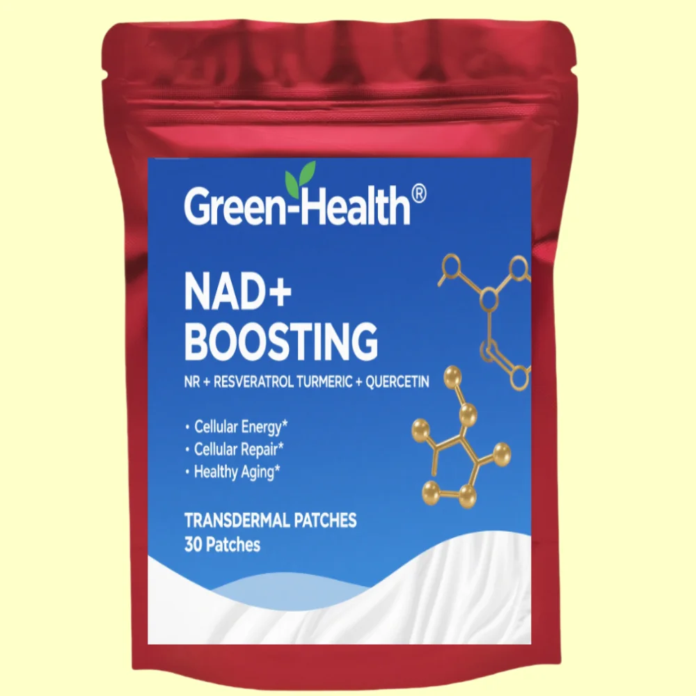Nad + Boosting Transdermal Patches With Nr + Resveratrol Turmeric + Quercetin - Cellular Repair, Healthy Aging 30 Patches