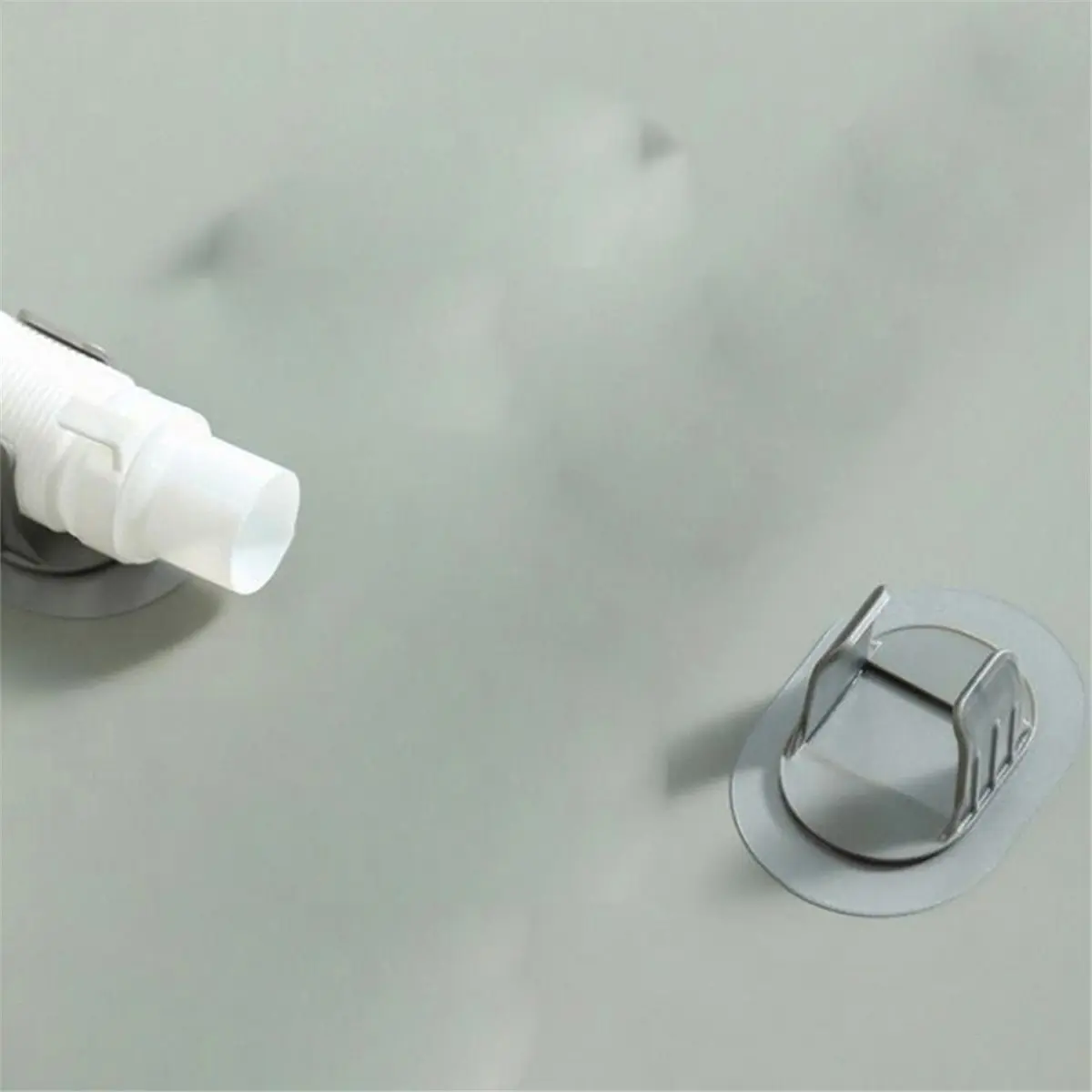 5pcs Plastic Pipe Clamp Hooks Cable Clips Self-Adhesive Washing Machine Drain Pipe Holder Fasteners Pipe Support