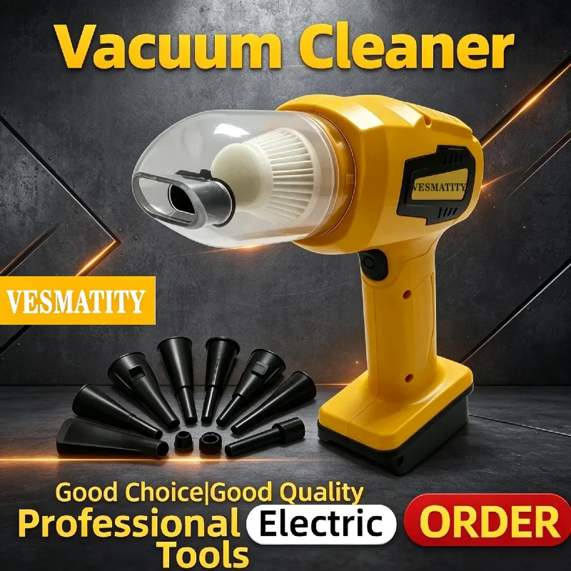 VESMATITY Handheld Car Vacuum Cleaner 10Kpa Suction Cordless Dust Collector Blower Tool for Dewalt 18V Battery Pro Max Unit