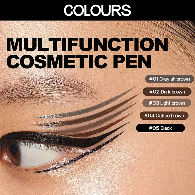 1pcs Liquid Eyeliner Eyebrow Quick Drying Liquid Eyeliners Waterproof Long Lasting Anti-sweat Ultra Fine Makeup Eyeliners Pen