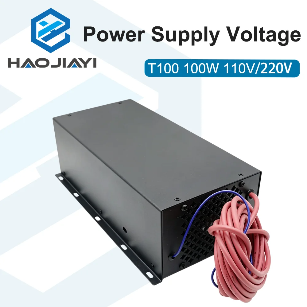 T100 CO2 Laser Power Supply High Voltage PSU for CO2 Glass Laser Tube Engraving Cutting Machine Replacement Parts