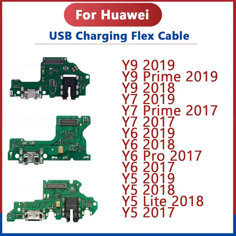 For HuaWei Y9 Y7 Y6 Pro Y5 Lite Prime GR5 2017 2018 2019 USB Charging Port Dock Plug Connector Charger Board Flex Cable