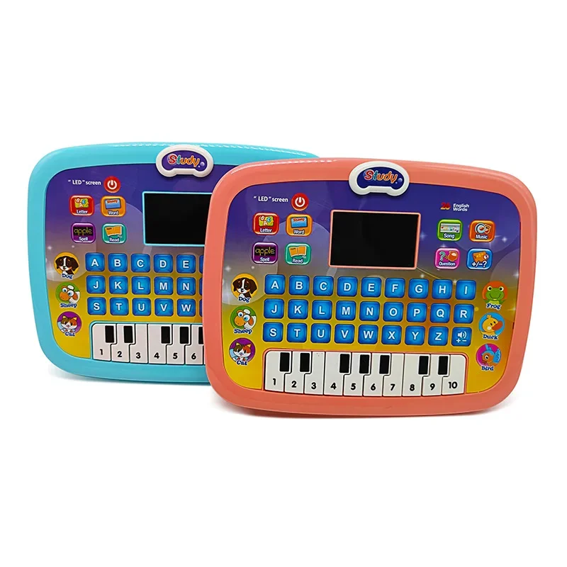 New Children Early Tablet LED Pad  Music Sounding Toy  Gifts  Point Reading Machine  Educational Toys Analog Computer for kids