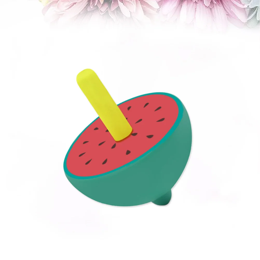 

Mini Fruit Shape Wooden Spinning Top Watermelon Colorful Play Rotation Gift for Kids Cognition Hand Eye Coordination