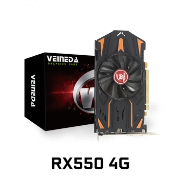 VEINEDA RX550 4GB Graphics Cards GDDR5 GPU For AMD Radeon rx GPU 550 Series Video Card Desktop Computer Video Game Refurbished