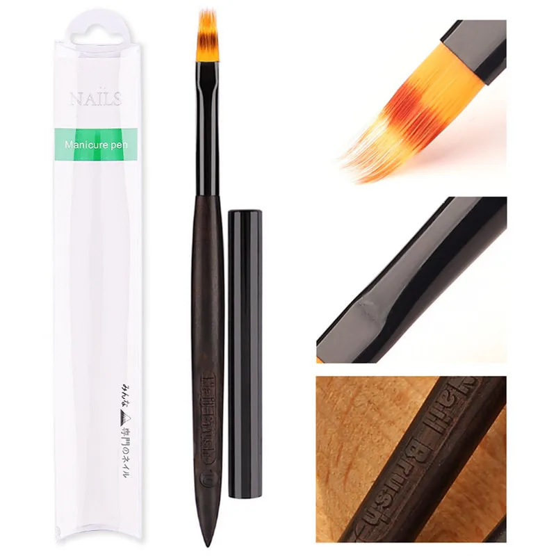 แปรงวาดลายเล็บ 12 แบบ สำหรับทำเล็บลายเส้น วาดไล่สี เจลยูวี ต่อเล็บ ปากกาสำหรับวาดลาย ทำจากไม้จันทน์