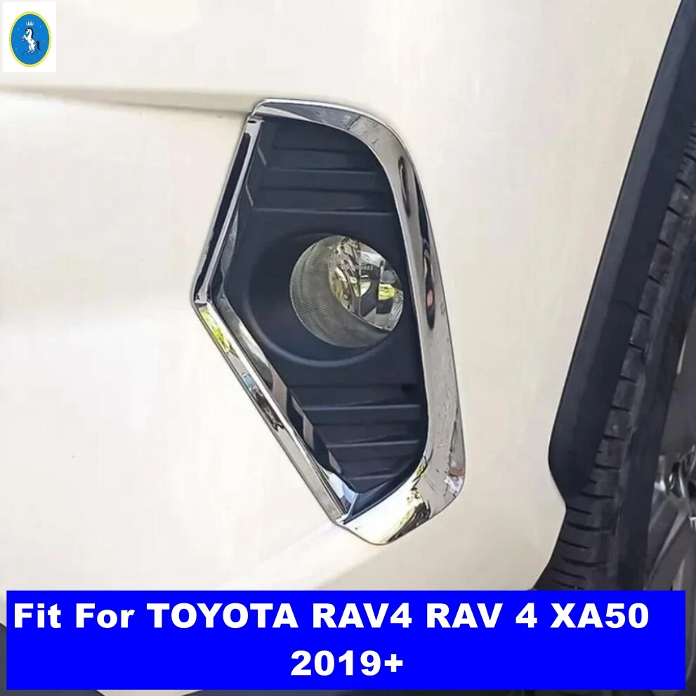 

ABS Chrome Front Fog Light Lamp Frame Eyebrow Cover Trim For Toyota RAV4 RAV 4 XA50 2019 2020 2021 2022 2023 2024 Accessories