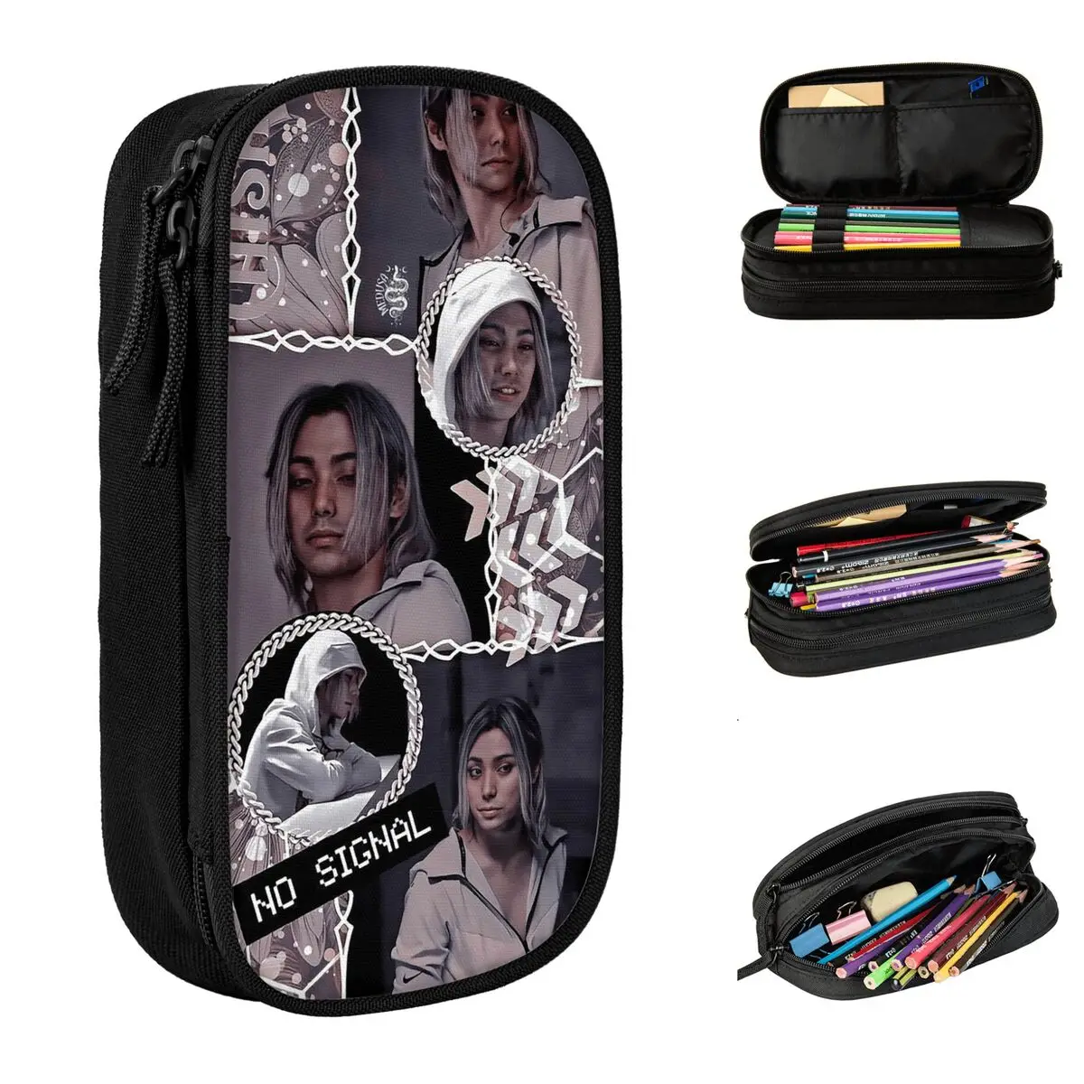 

Веселый пенал с коллажем Chishiya, пенал «Алиса в пограничье», пенал для ручек для студентов, большая вместительная сумка, школьные принадлежности, канцелярские принадлежности