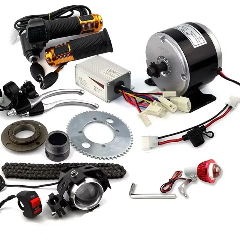 Multifunctional MY1016 series wire drawing motor kit 12V/24V/36V 250-350W for electric bicycle DIY equipment