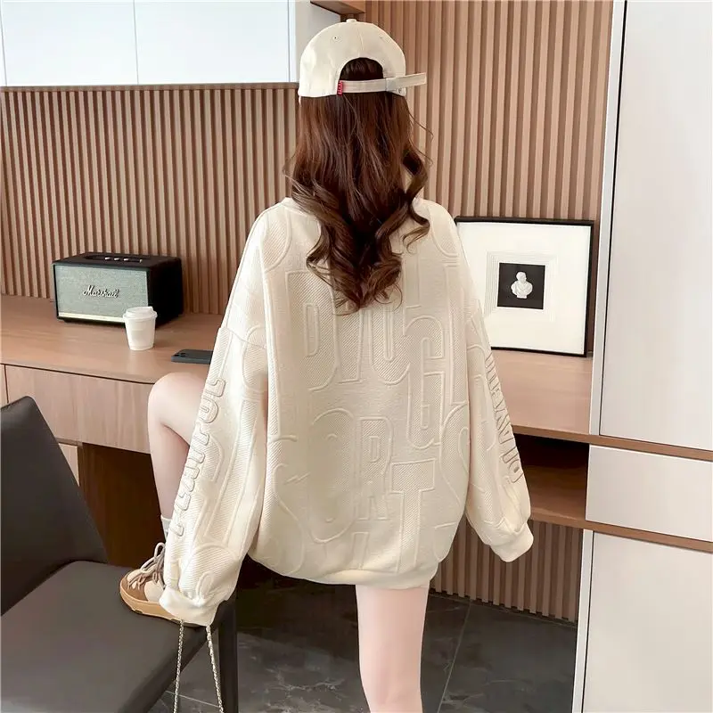 Korean Cartoon Cute Pullovers Women Embroidery Chic Design Sweatshirts Spring Autumn Trend Loose Crewneck Pullover Y2k Clothes