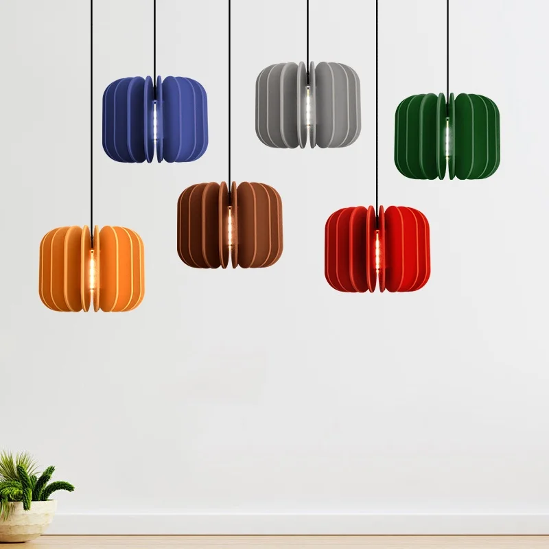 Felt sound-absorbing pendant light office hotel restaurant noise reducing lighting fixtures bedroom clothing store round lamp