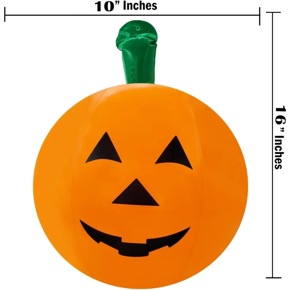 Halloween Pumpkin Inflatable Decorations, 16" Tall (6-Pack) Halloween Decor, Halloween Pumpkin Toy