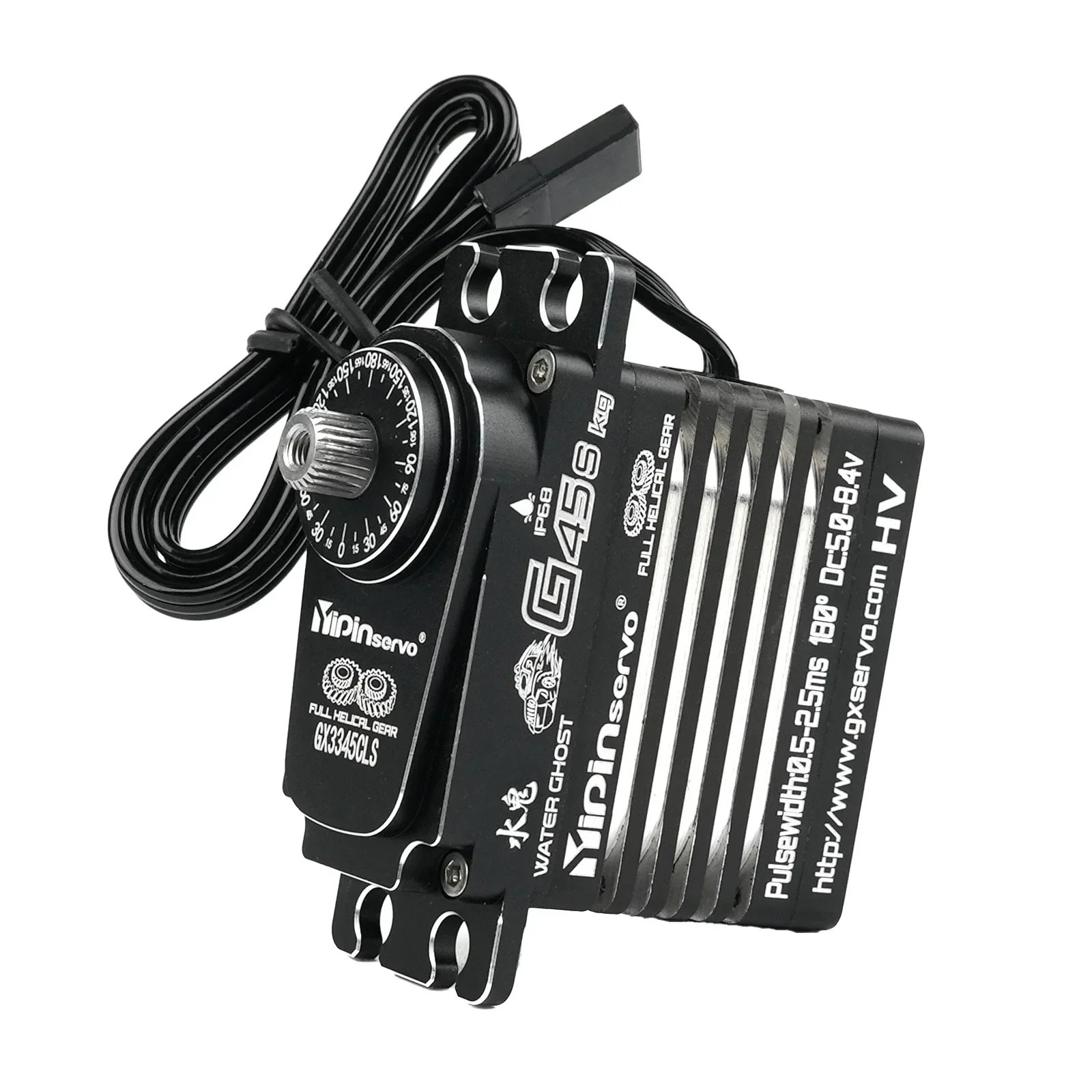 45kg High Torque Digital Servo, Waterproof Brushless Motor, 180/270/360-Degree Adjustable, Suitable for RC Cars, Robot Models