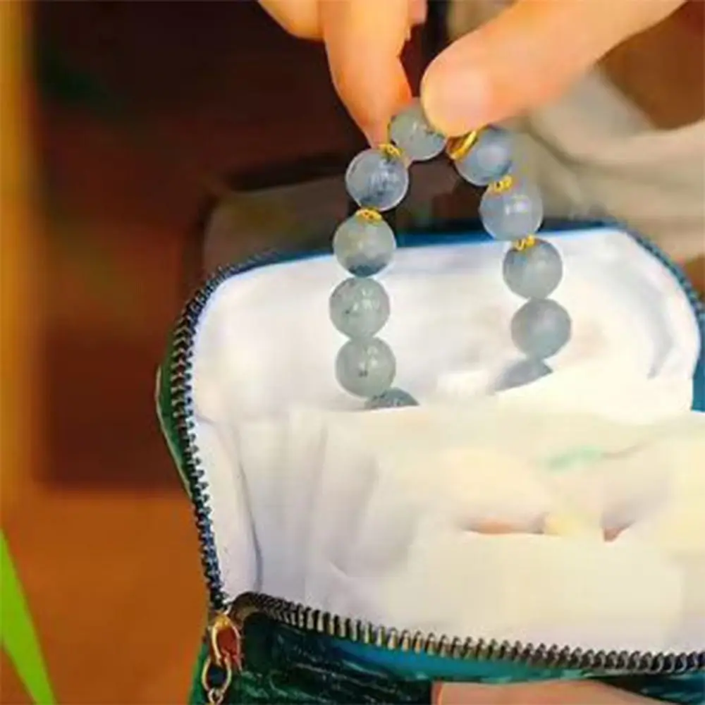 

Large Capacity Jewelry Storage Bag Protective Pouch Multi-functional Zipper Jewelry Bag Dust-proof Portable