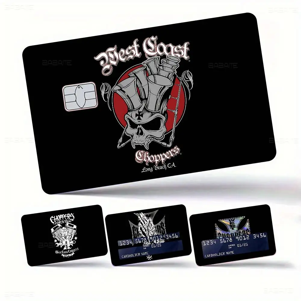 West C-Coast C-Choppers Game Anime Sticker Film Skin Cover Case for Small Large No Chip Debit Credit Card Front Side