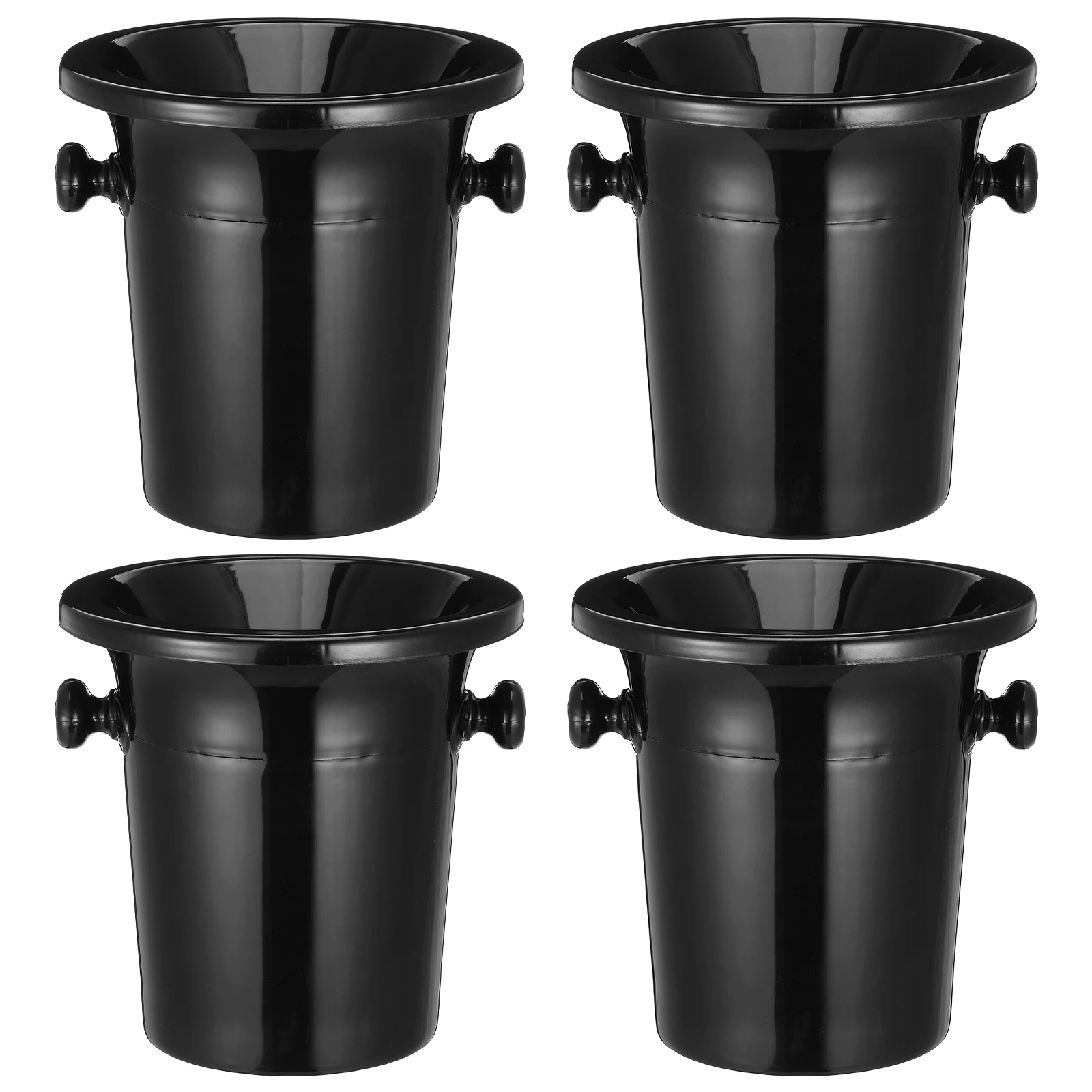 

4Pcs Wine Tasting Spittoons Premium Round Double Ears Design Spitting Barrels for Wine Parties Cellars Bars Ice Bucket Function